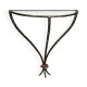 Hammered Antique Black Brass Wall Mounted Bracket Table