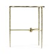 Hammered Light Brown Brass Freeform Lamp Table