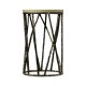Hammered Antique Black Brass Wine Table with Celadon Top