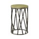 Hammered Antique Black Brass Wine Table with Celadon Top