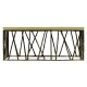 Hammered Antique Black Brass Coffee Table with Celadon Top