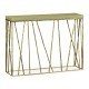 Hammered Light Brown Brass Console with Celadon Top