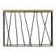 Hammered Antique Black Brass Console with Celadon Top