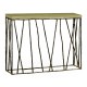 Hammered Antique Black Brass Console with Celadon Top