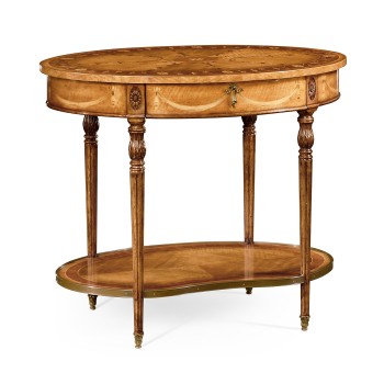 Sheraton Style Swagged Oval Side Table