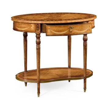 Sheraton Style Swagged Oval Side Table