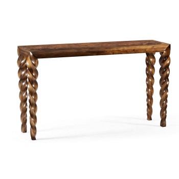 Walnut Barleytwist Console Table