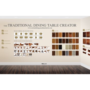 Full room including panels, graphics, wood sample, CD cabinet