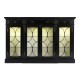 Traditional Four Door Breakfront Display Cabinet