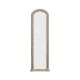 Carved and water gilded silver leaf narrow floor standing mirror