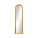 Carved and water gilded gold leaf narrow floor standing mirror