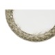 Carved & Silver Gilded Round Hanging Wall Mirror 24