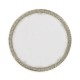 Carved & Water Gilded Silver Leaf Round Wall Mirror 48