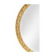 Carved & Water Gilded Gold Leaf Round Hanging Wall Mirror 48