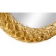 Carved & Water Gilded Gold Leaf Round Hanging Wall Mirror 48