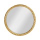 Carved & Water Gilded Gold Leaf Round Hanging Wall Mirror 48