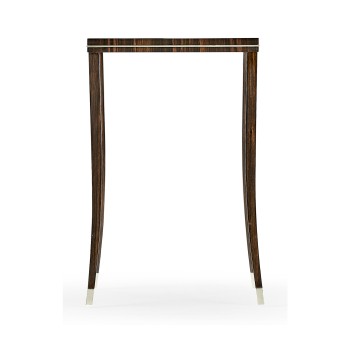 Macassar Ebony Lamp Table with White Brass Detail