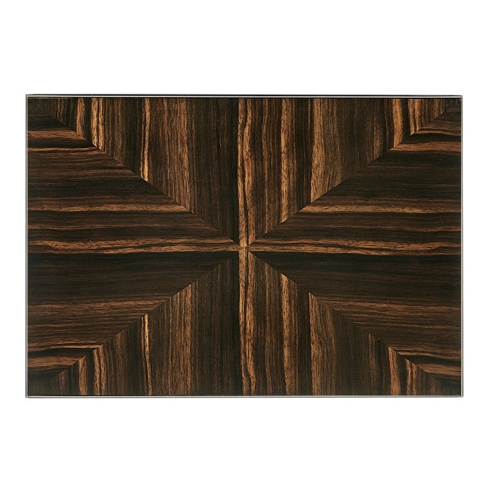 Macassar Ebony Lamp Table with White Brass Detail