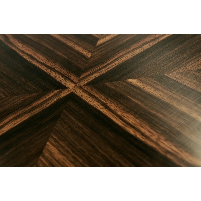 Macassar Ebony Lamp Table with White Brass Detail
