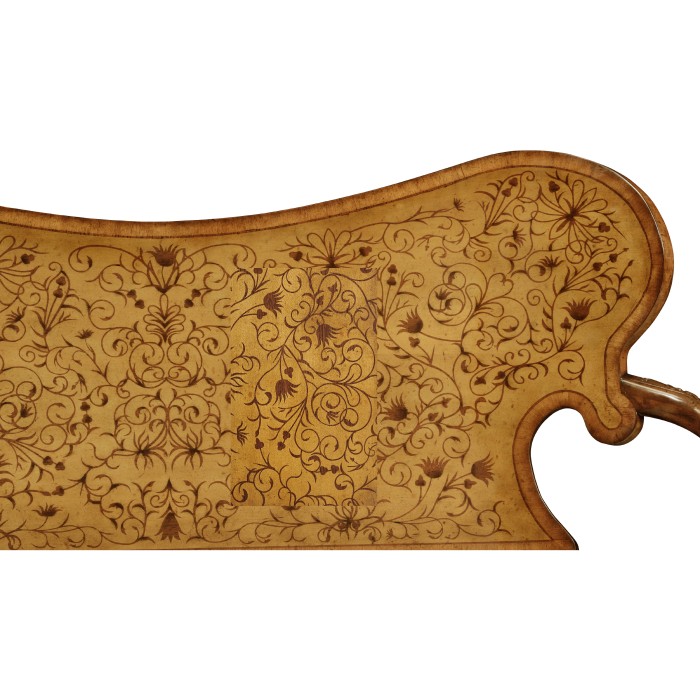 Seaweed Marquetry Leather Loveseat