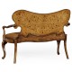 Seaweed Marquetry Leather Loveseat