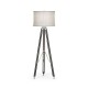 Black Mocha Oak Architectural Floor Lamp 64