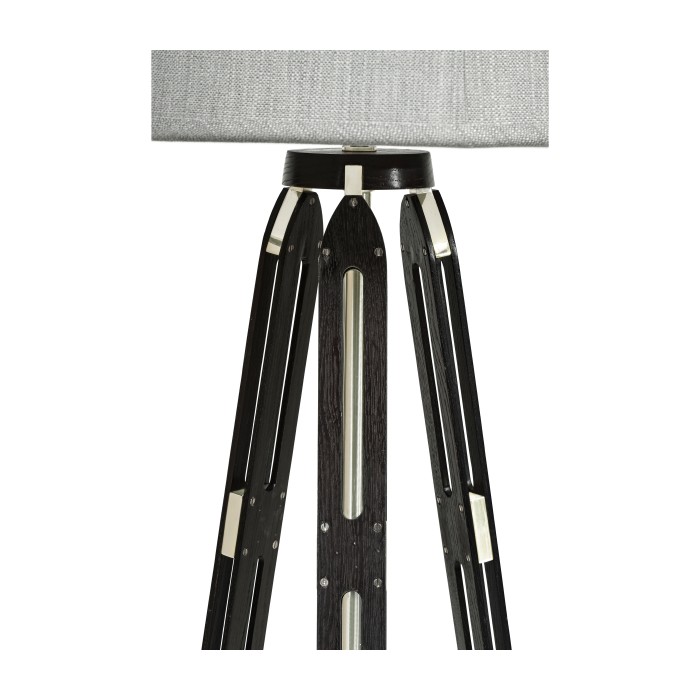 Black Mocha Oak Architectural Floor Lamp 64