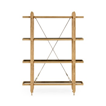 Four-Tier Oak Architectural Étagère