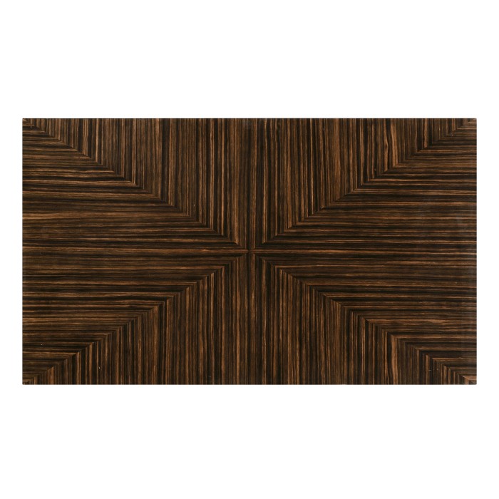 Macassar Ebony Coffee Table with White Brass Detail