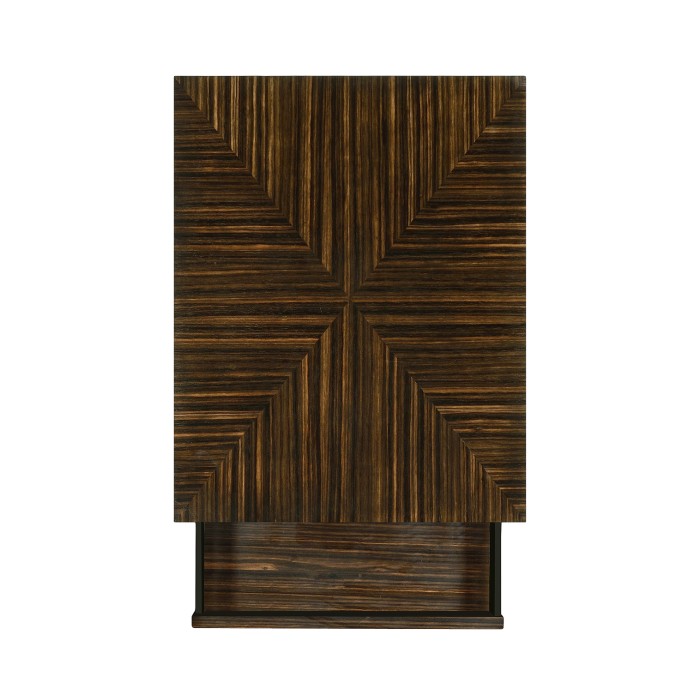 Macassar Ebony End Table with White Brass Detail