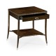 Macassar Ebony End Table with White Brass Detail