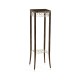 Macassar Ebony Torchere with White Brass Detail
