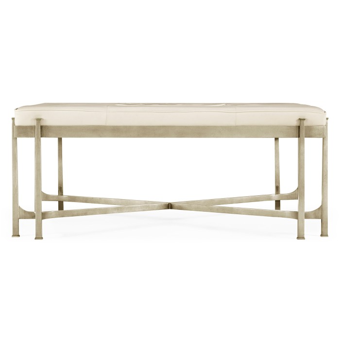 Églomisé and Silver Iron Cocktail Ottoman