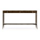 Macassar Ebony Console Table with White Brass Detail