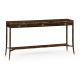 Macassar Ebony Console Table with White Brass Detail