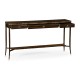 Macassar Ebony Console Table with White Brass Detail