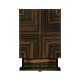 Macassar Ebony Bedside Chest with White Brass Detail