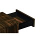 Macassar Ebony Bedside Chest with White Brass Detail