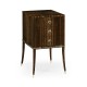 Macassar Ebony Bedside Chest with White Brass Detail