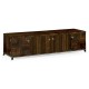 Macassar Ebony TV Cabinet with White Brass Detail