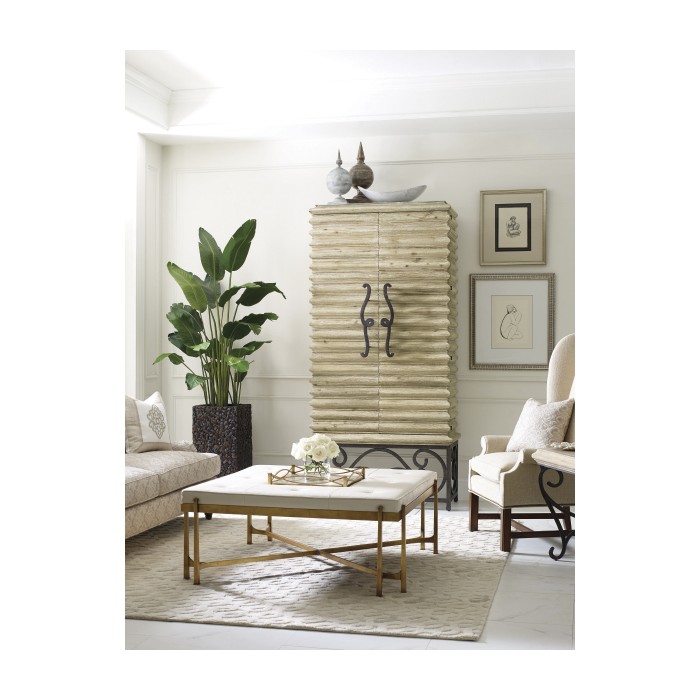 Rustic Walnut Square Side Table with Wrought Iron Base