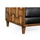 Club Chair with Woven Inlay Design