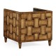 Club Chair with Woven Inlay Design
