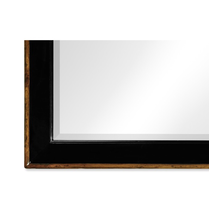 Black and walnut rectangular mirror (Small)