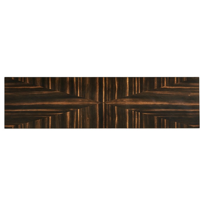 Macassar Ebony Narrow Console with White Brass Detail