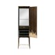 Macassar Ebony Drink Cabinet with White Brass Inlay