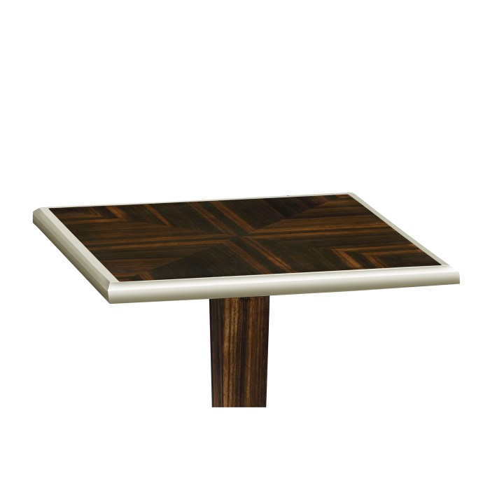 Macassar Ebony Martini Table with White Brass Detail