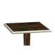 Macassar Ebony Martini Table with White Brass Detail
