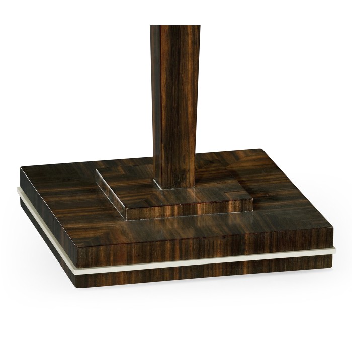 Macassar Ebony Martini Table with White Brass Detail