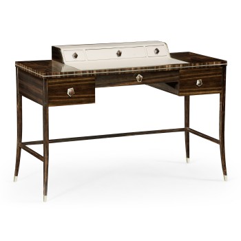 Macassar Ebony Dressing Table with White Brass Detail